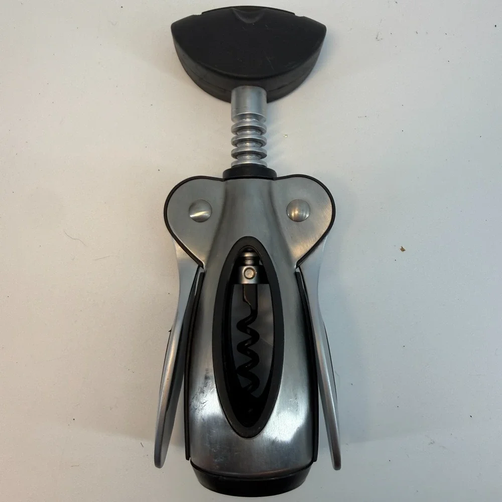 OXO Softworks Corkscrew Wine Opener Winged Silver Seal Opener on‎ Top Heavyduty